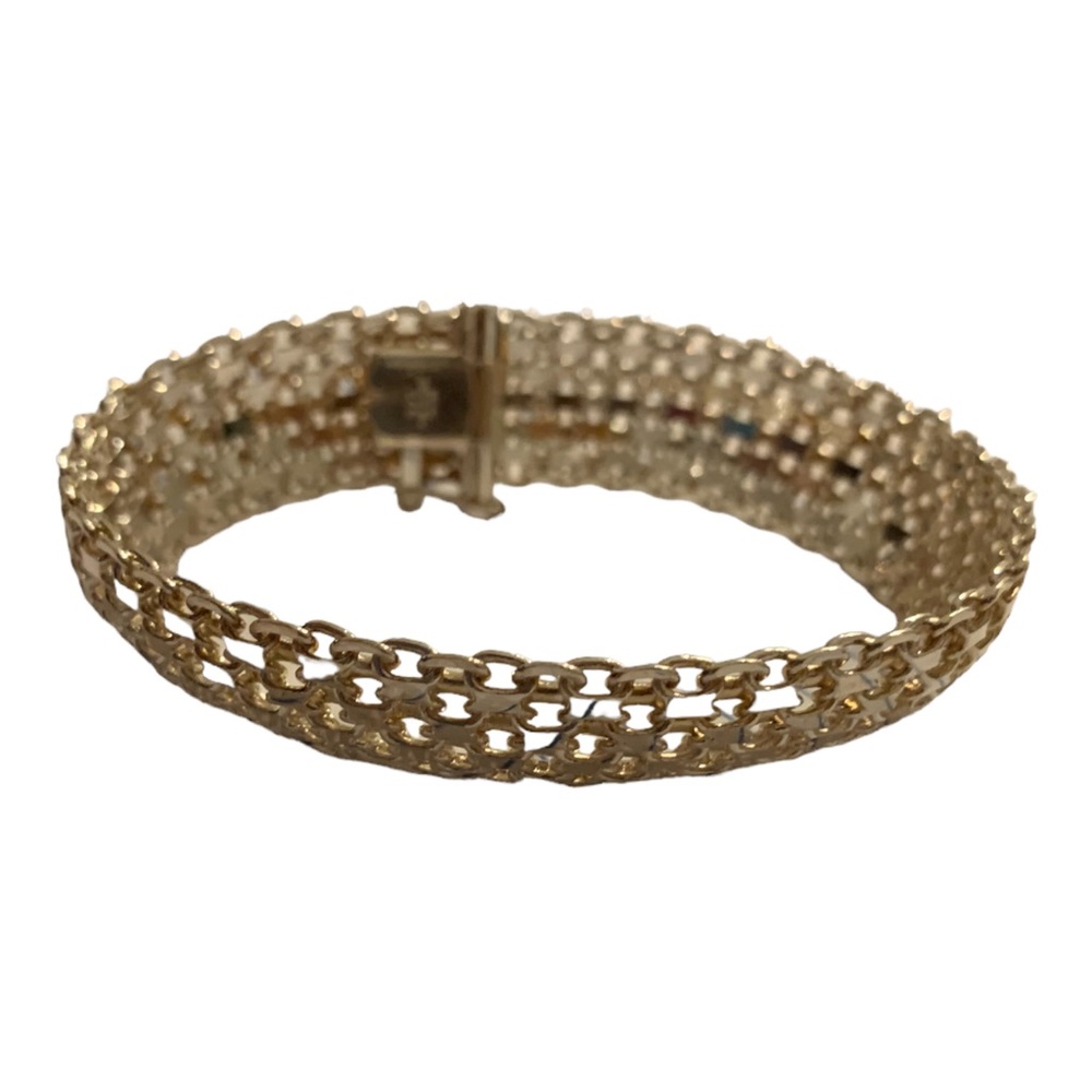 Milor Italy 7.3 inch Mesh Link STERLING SILVER 925 BRACELET 23.5g